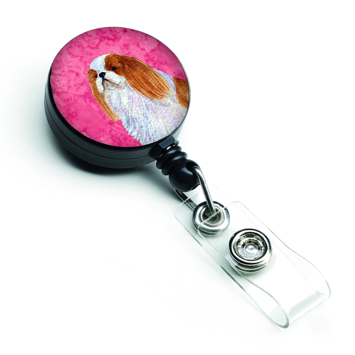 English Toy Spaniel  Retractable Badge Reel or ID Holder with Clip SS4783.