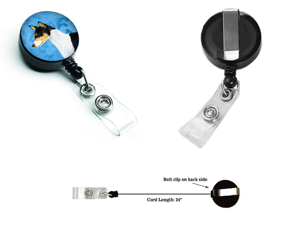 Basenji  Retractable Badge Reel or ID Holder with Clip SS4790.