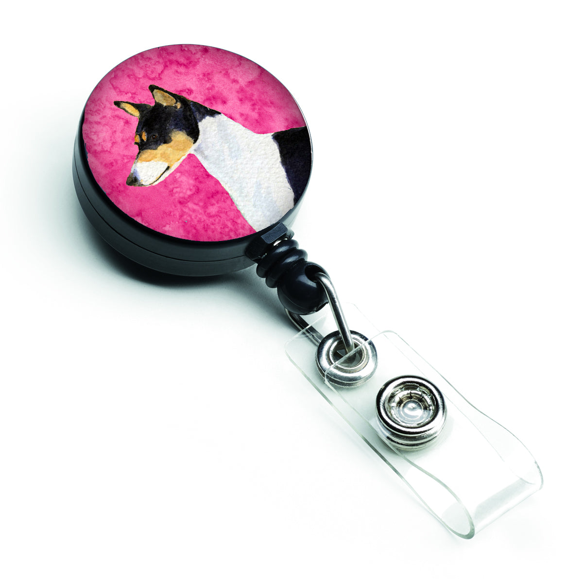 Basenji  Retractable Badge Reel or ID Holder with Clip SS4790