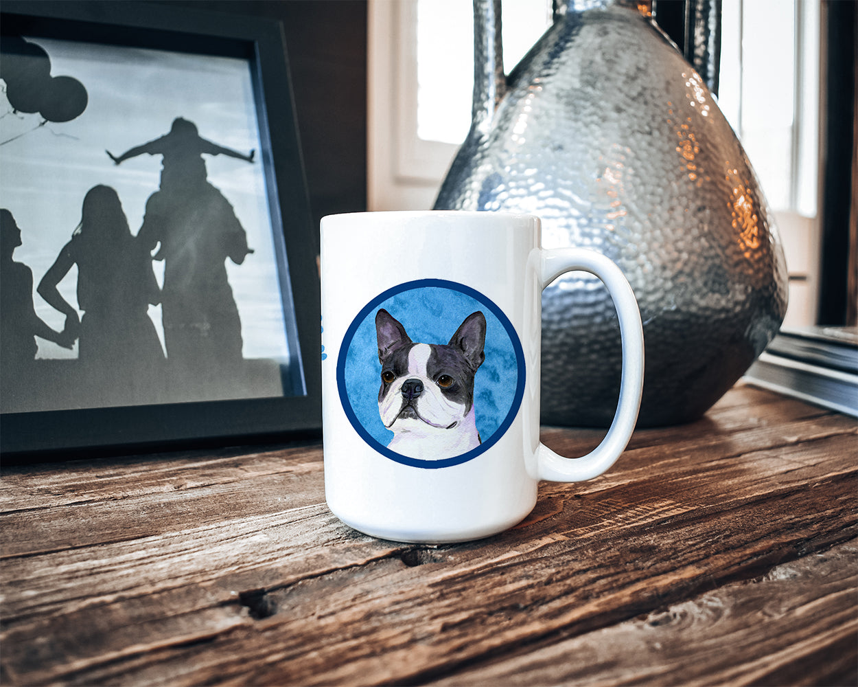 Boston Terrier  Dishwasher Safe Microwavable Ceramic Coffee Mug 15 ounce SS4792