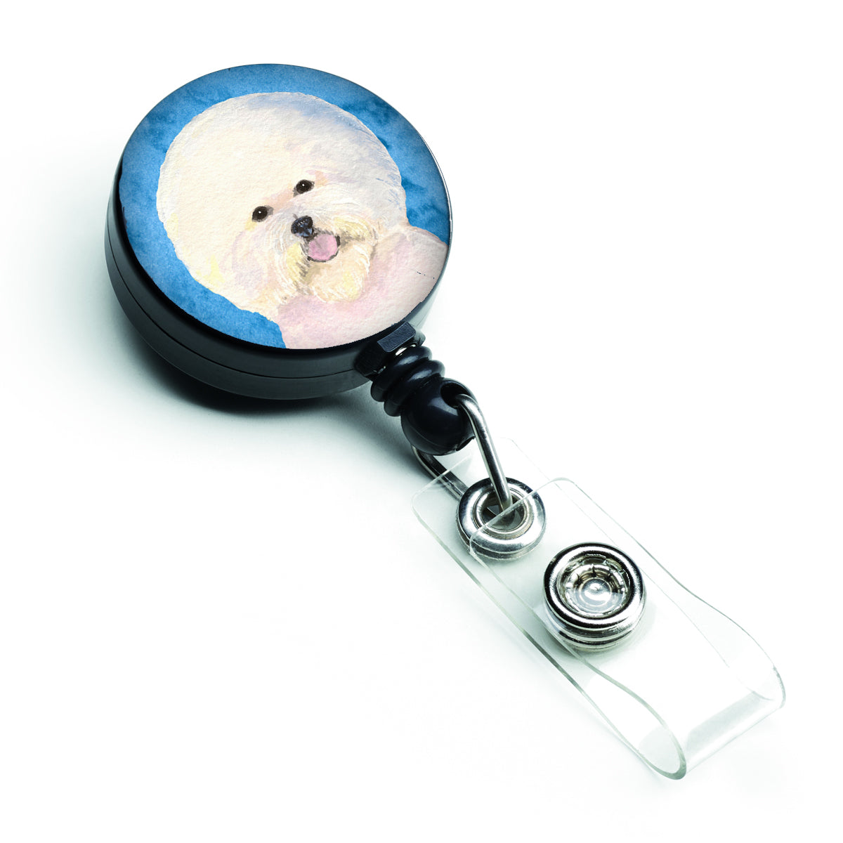 Bichon Frise  Retractable Badge Reel or ID Holder with Clip SS4802.