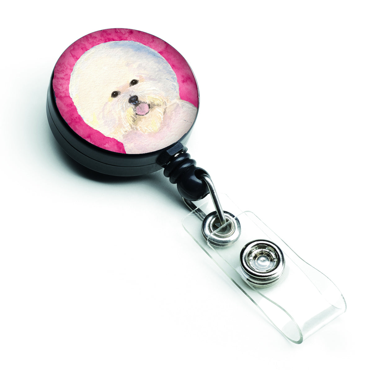 Bichon Frise  Retractable Badge Reel or ID Holder with Clip SS4802.