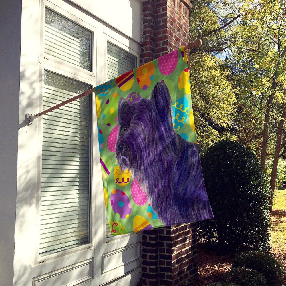 Skye Terrier Easter Eggtravaganza Flag Canvas House Size  the-store.com.