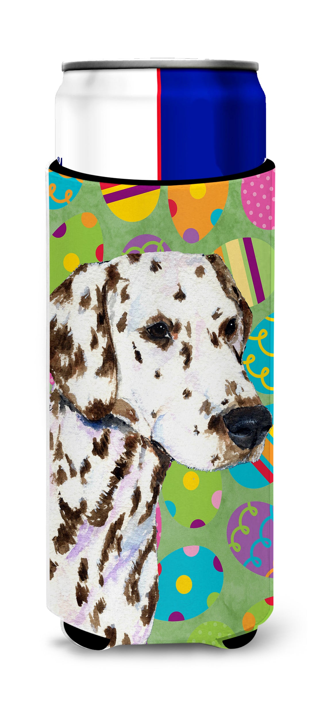 Dalmatian Easter Eggtravaganza Ultra Beverage Insulators for slim cans SS4814MUK.