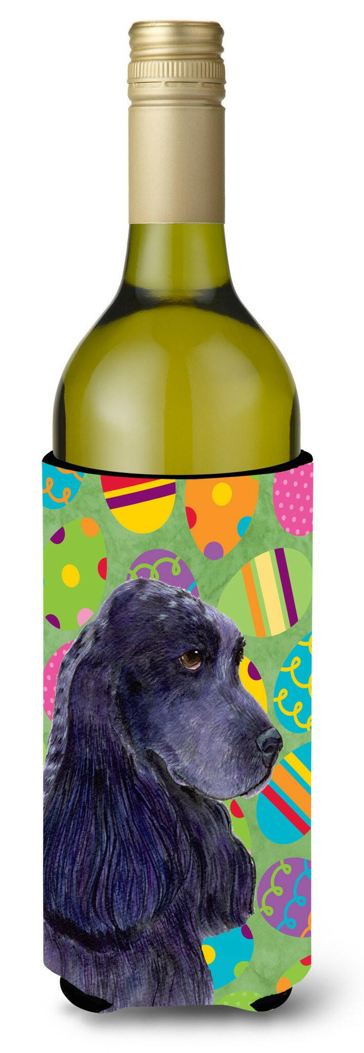 Cocker Spaniel Easter Eggtravaganza Wine Bottle Beverage Insulator Beverage Insulator Hugger by Caroline&#39;s Treasures