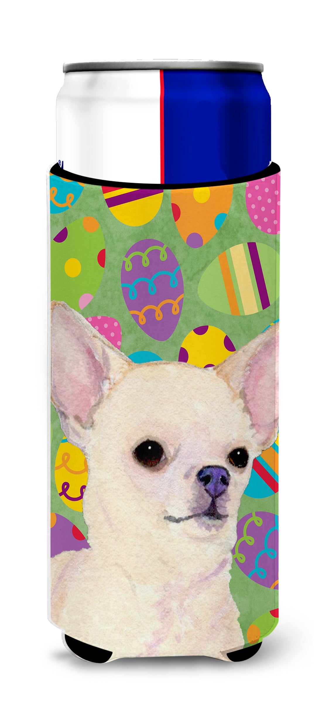 Chihuahua Easter Eggtravaganza Ultra Beverage Insulators for slim cans SS4817MUK.