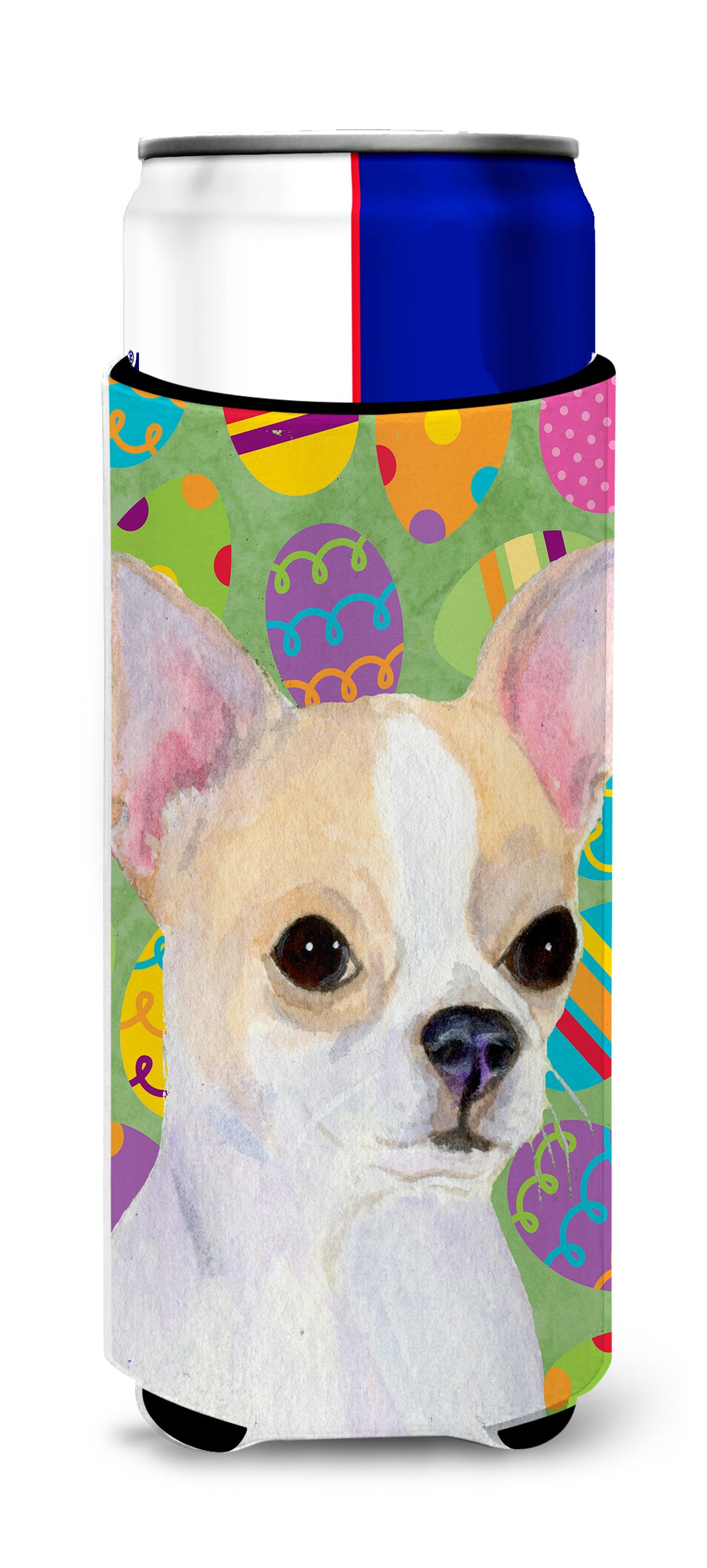 Chihuahua Easter Eggtravaganza Ultra Beverage Insulators for slim cans SS4819MUK.