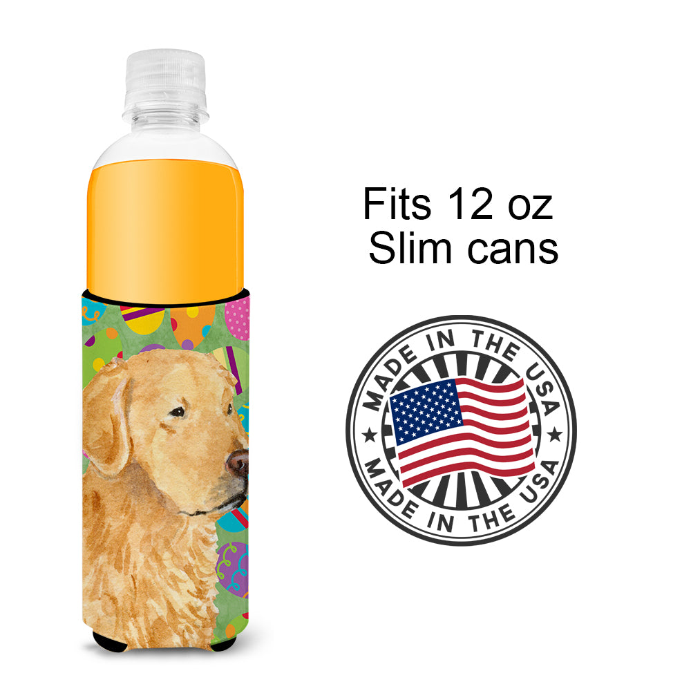Golden Retriever Easter Eggtravaganza Ultra Beverage Insulators for slim cans SS4821MUK.