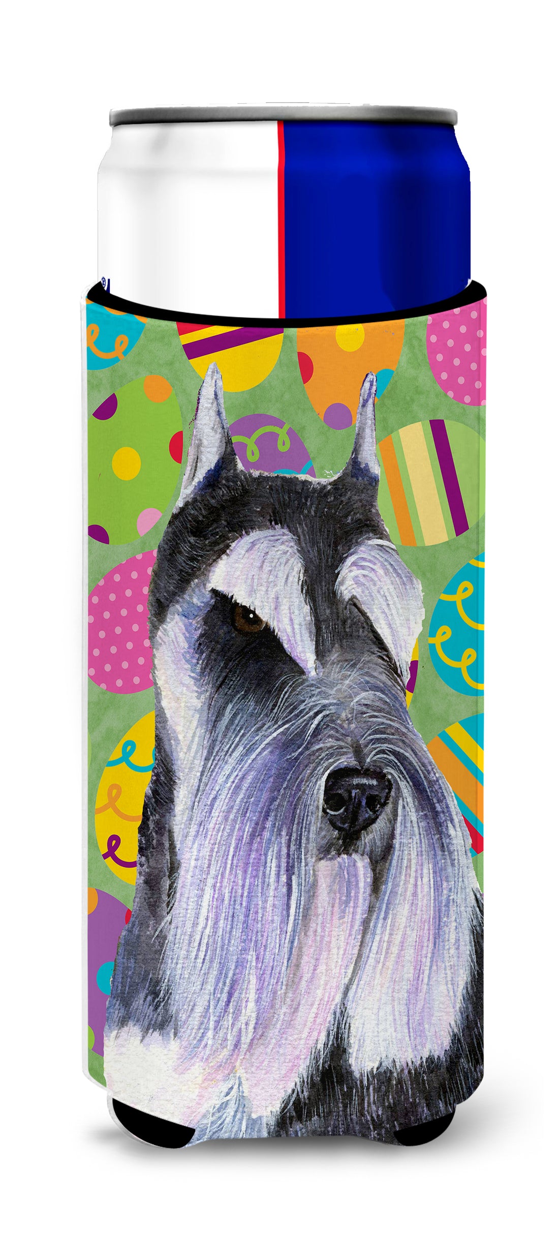 Schnauzer Easter Eggtravaganza Ultra Beverage Insulators for slim cans SS4822MUK.
