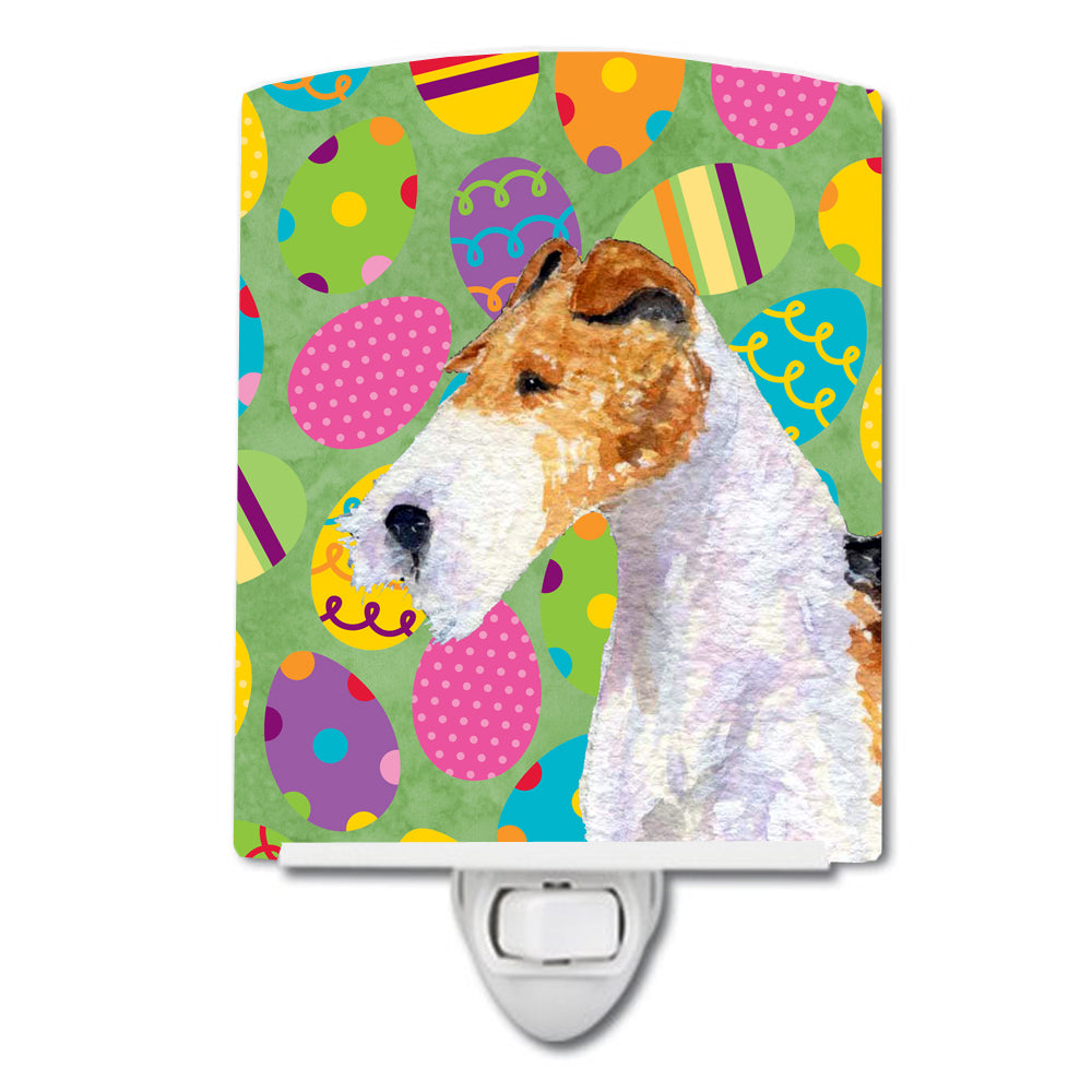 Fox Terrier Easter Eggtravaganza Ceramic Night Light SS4823CNL - the-store.com