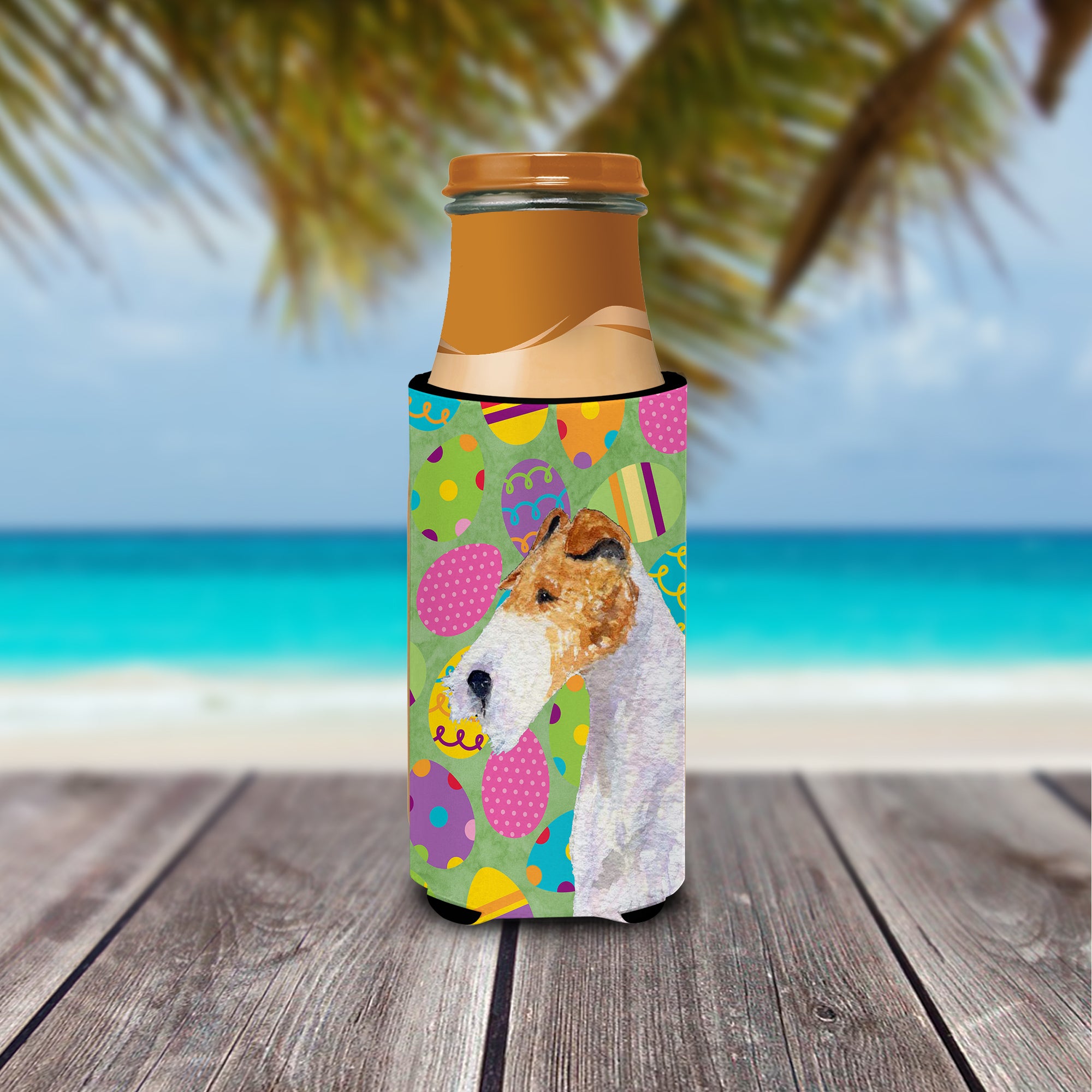 Fox Terrier Easter Eggtravaganza Ultra Beverage Insulators for slim cans SS4823MUK.