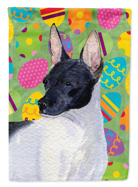 Rat Terrier Easter Eggtravaganza Flag Canvas House Size