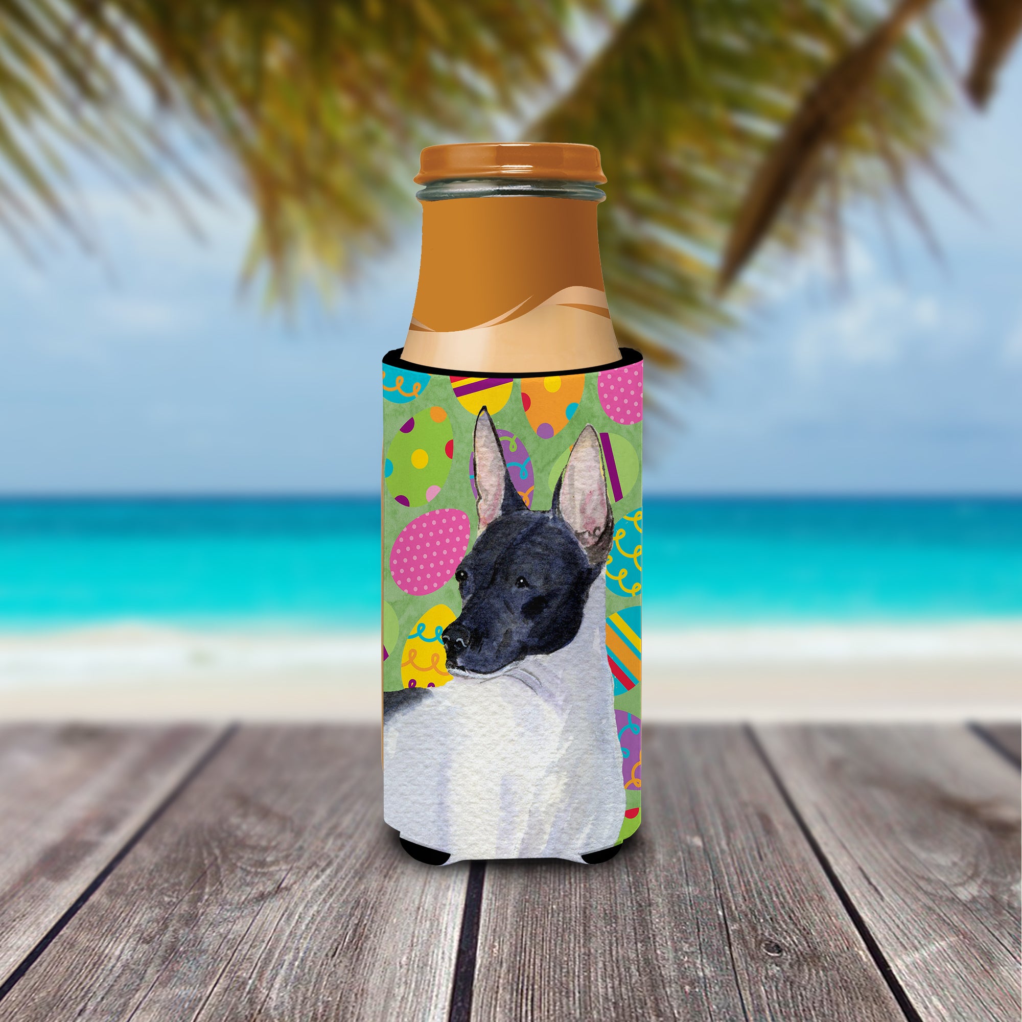 Rat Terrier Easter Eggtravaganza Ultra Beverage Insulators for slim cans SS4825MUK.