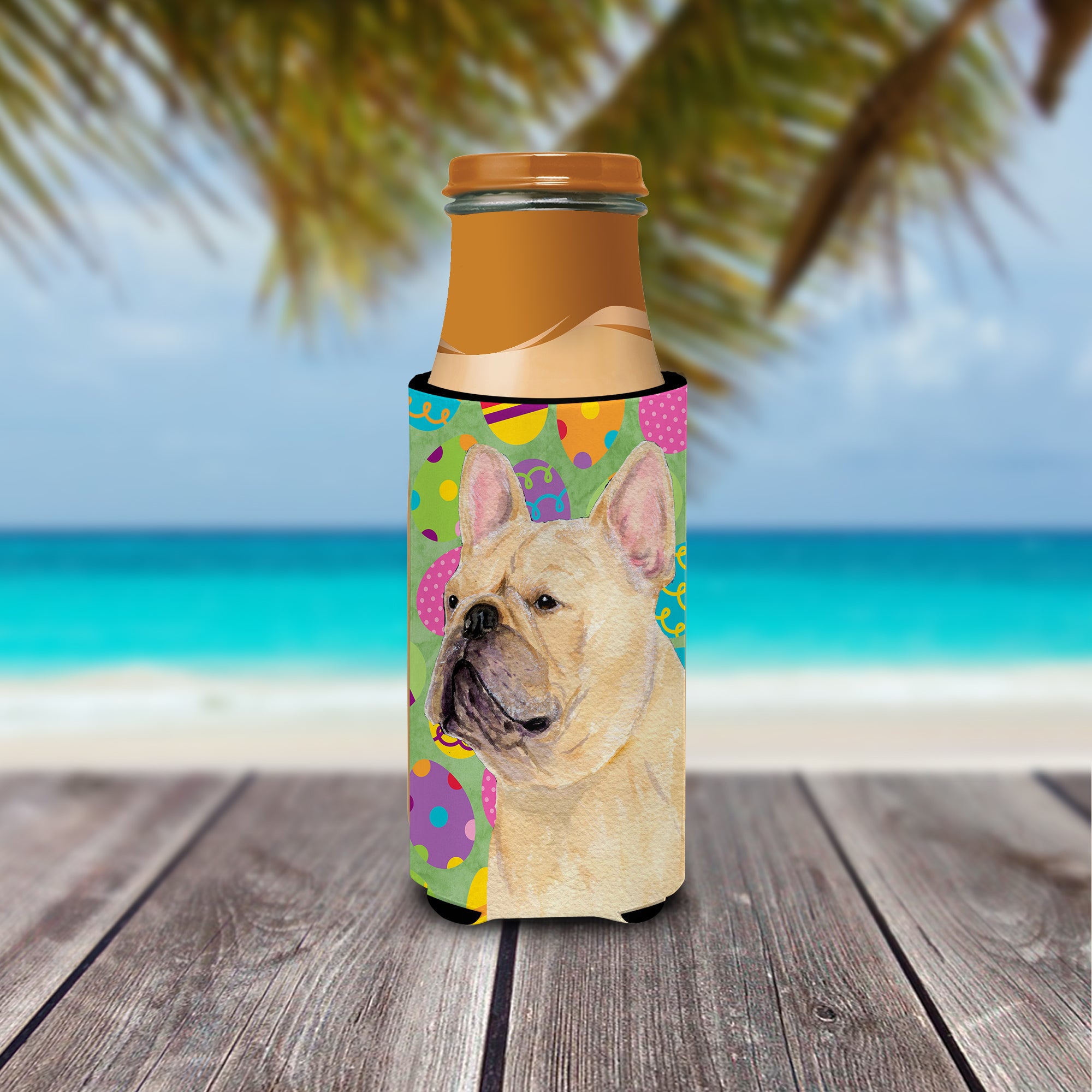 French Bulldog Easter Eggtravaganza Ultra Beverage Insulators for slim cans SS4830MUK.