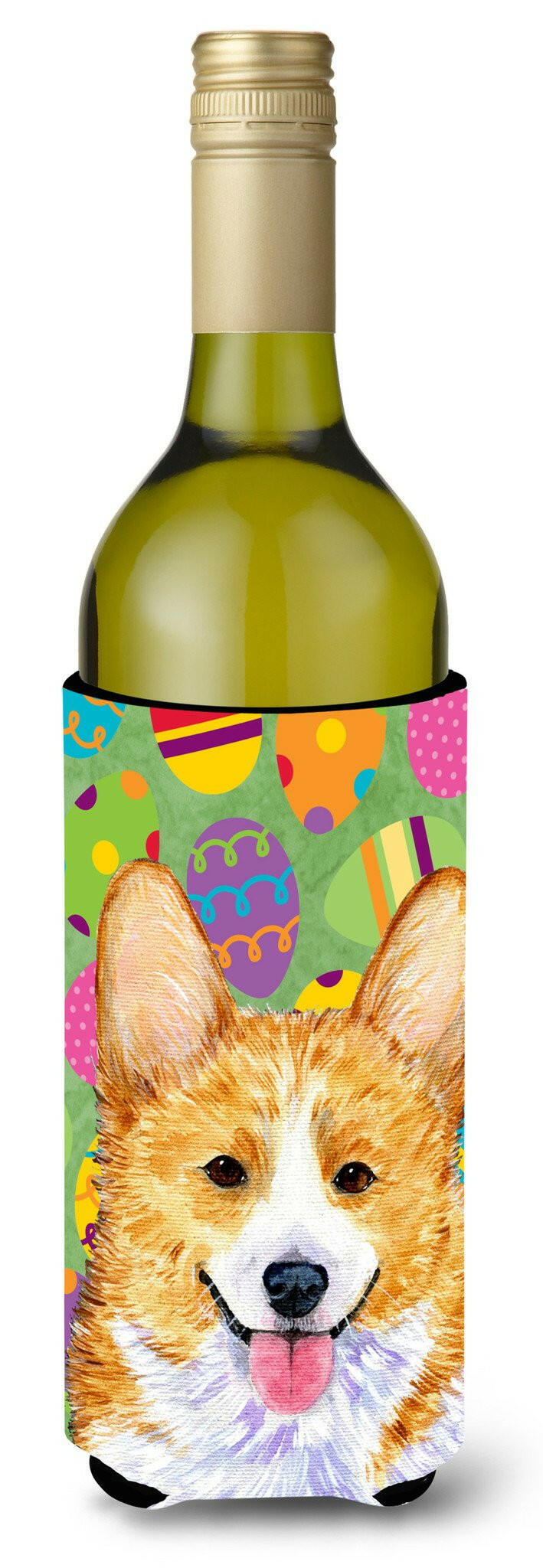 Corgi Easter Eggtravaganza Wine Bottle Beverage Insulator Beverage Insulator Hugger SS4831LITERK by Caroline&#39;s Treasures