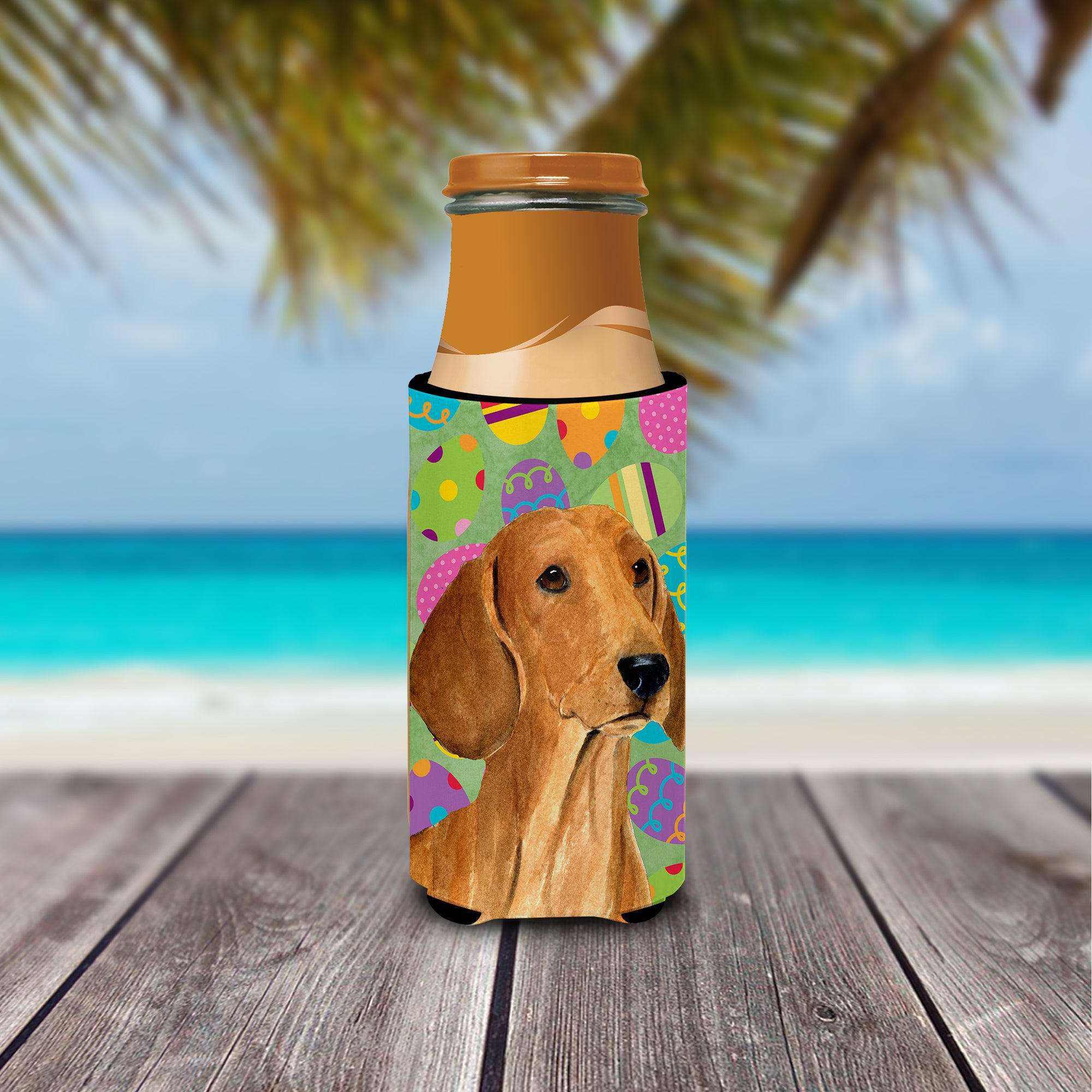 Dachshund Easter Eggtravaganza Ultra Beverage Insulators for slim cans SS4832MUK.