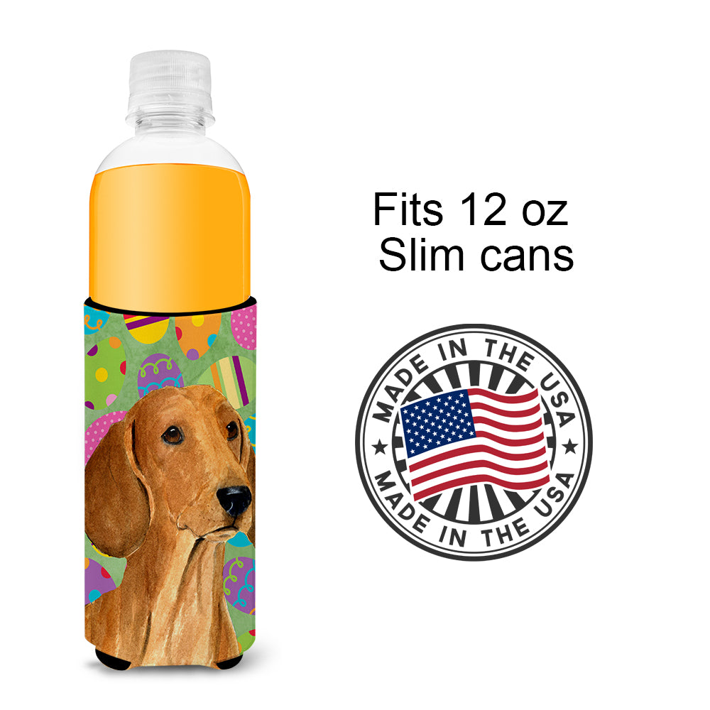 Dachshund Easter Eggtravaganza Ultra Beverage Insulators for slim cans SS4832MUK.