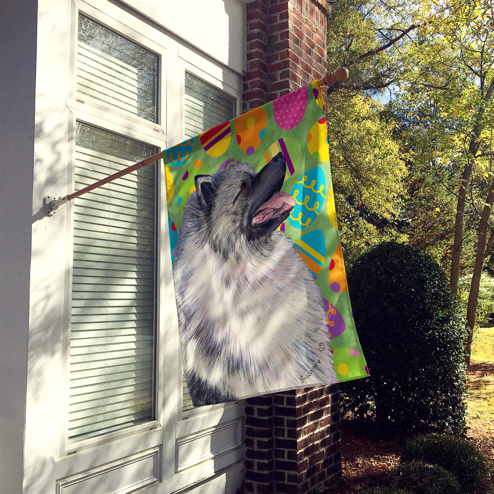 Caroline's Treasures Keeshond Easter Eggtravaganza Flag Canvas House Size