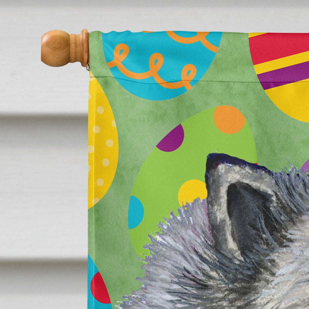 Keeshond Easter Eggtravaganza Flag Canvas House Size  the-store.com.