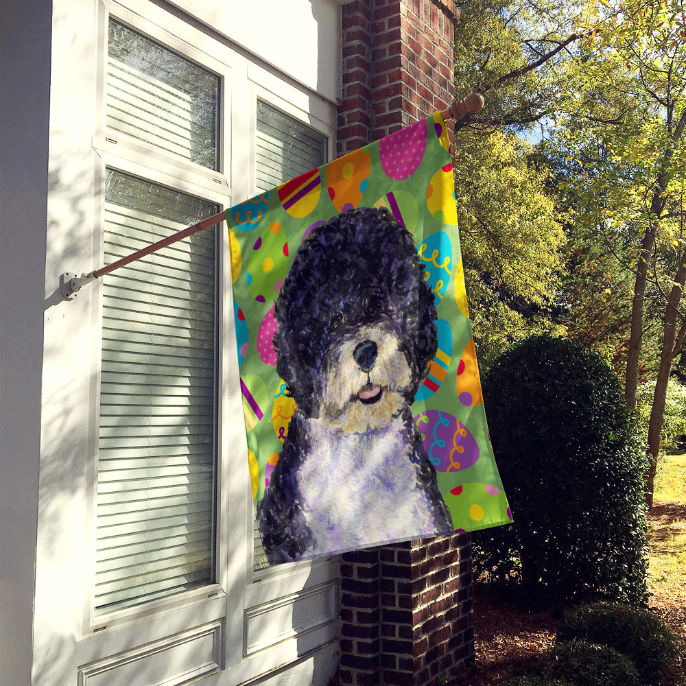 Portuguese Water Dog Easter Eggtravaganza Flag Canvas House Size  the-store.com.