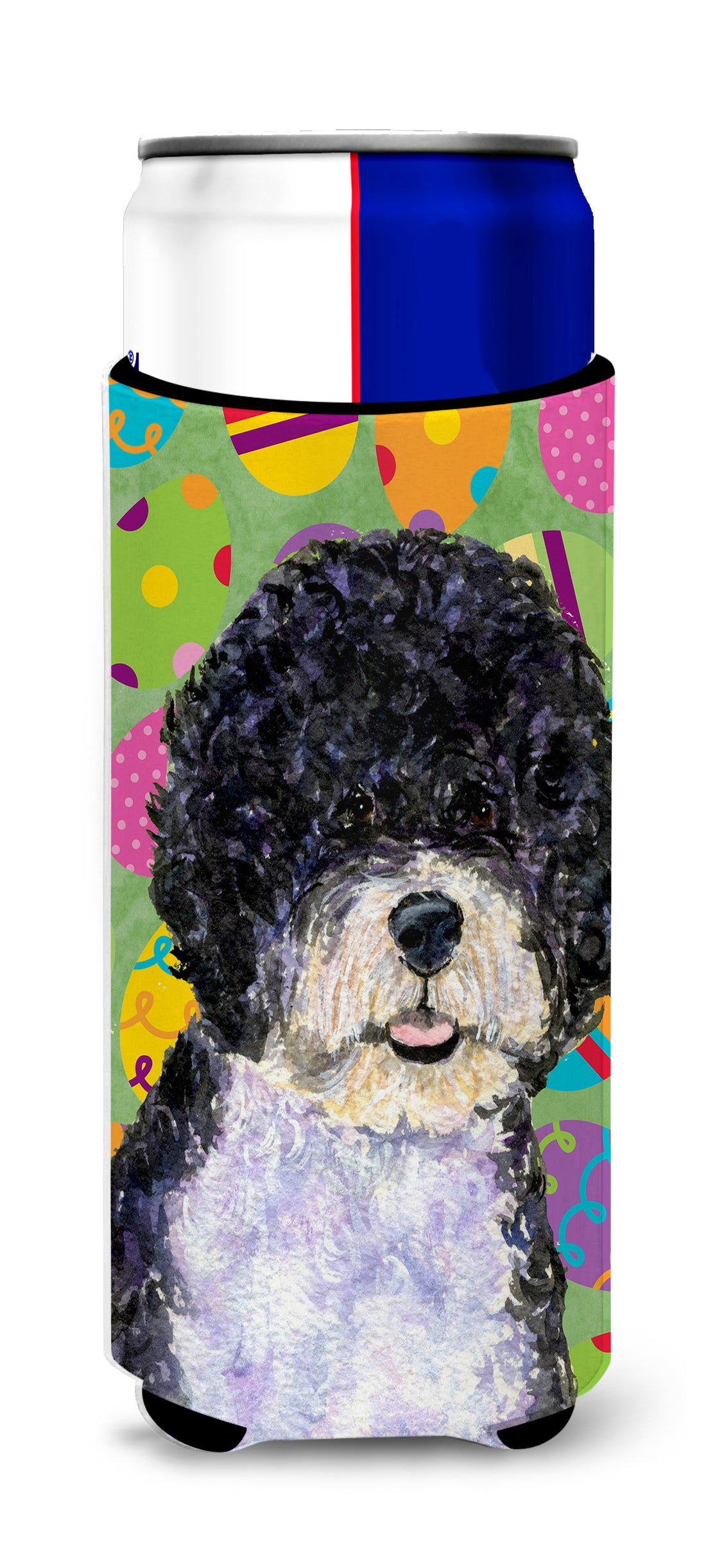Portuguese Water Dog Easter Eggtravaganza Ultra Beverage Insulators for slim cans SS4835MUK.
