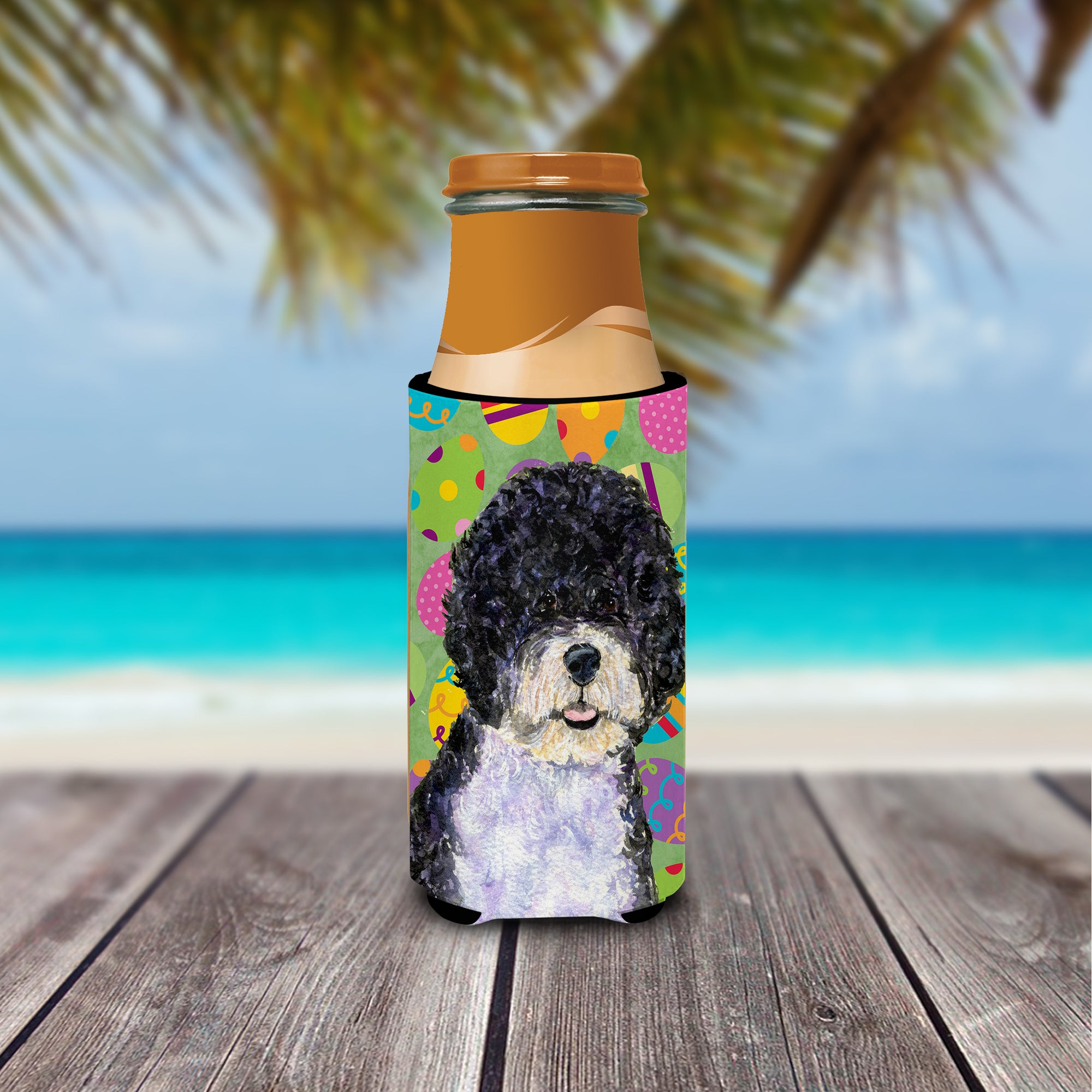 Portuguese Water Dog Easter Eggtravaganza Ultra Beverage Insulators for slim cans SS4835MUK