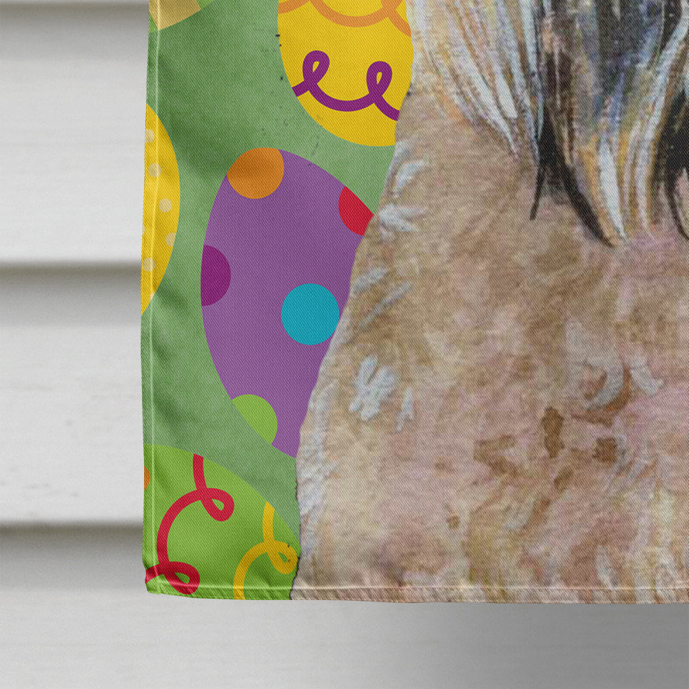 Wheaten Terrier Soft Coated Easter Eggtravaganza Flag Canvas House Size  the-store.com.