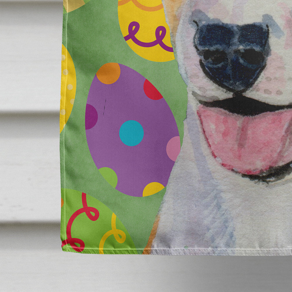 Bull Terrier Easter Eggtravaganza Flag Canvas House Size  the-store.com.