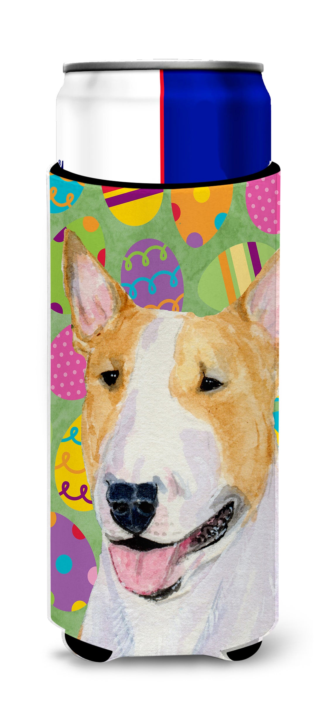 Bull Terrier Easter Eggtravaganza Ultra Beverage Insulators for slim cans SS4841MUK