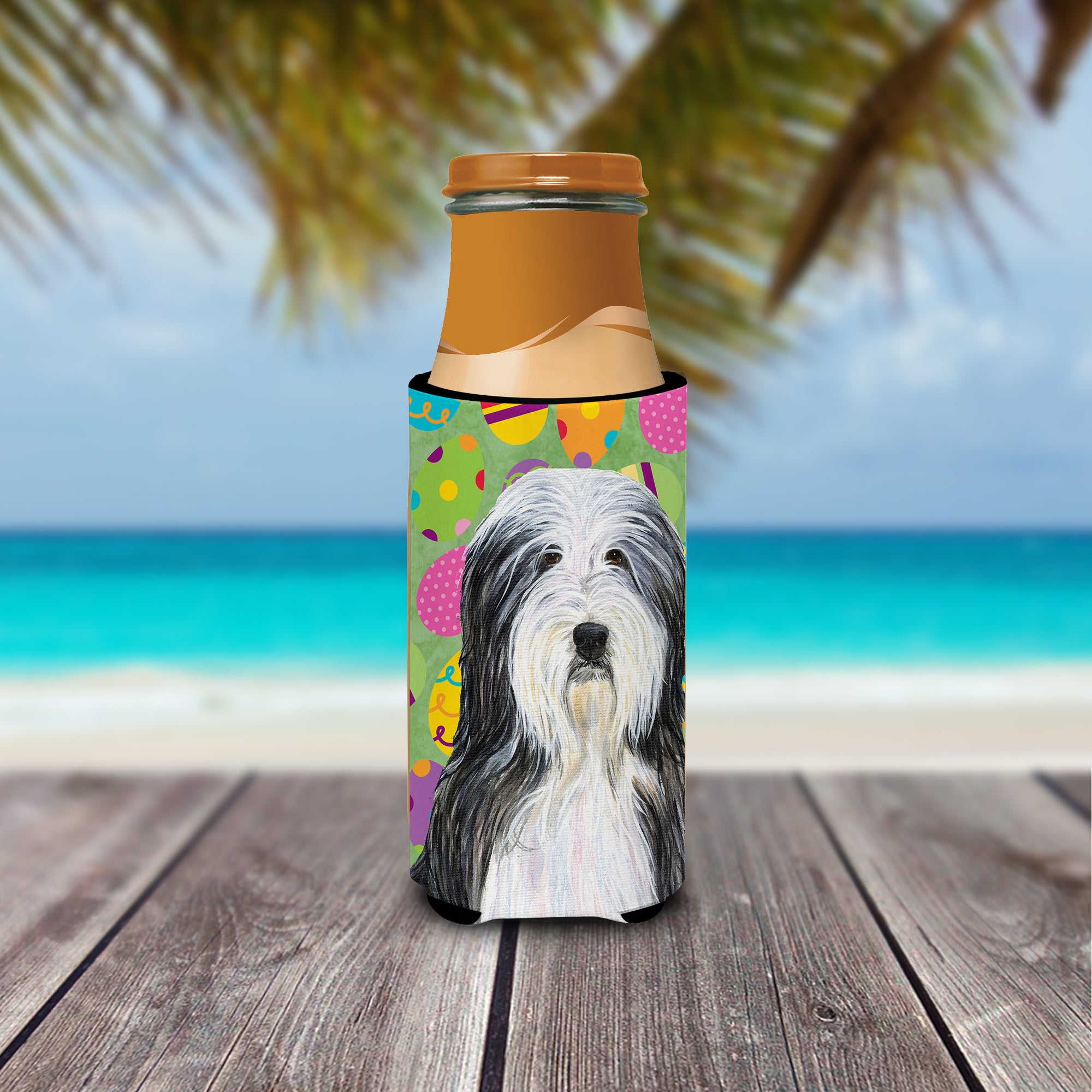 Bearded Collie Easter Eggtravaganza Ultra Beverage Insulators for slim cans SS4842MUK