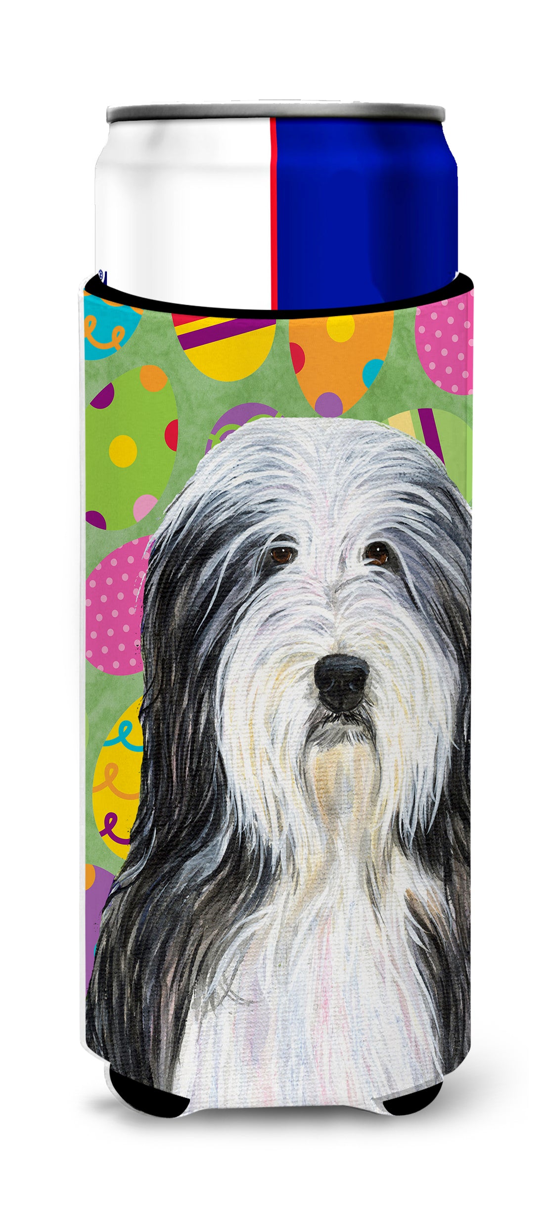 Bearded Collie Easter Eggtravaganza Ultra Beverage Insulators for slim cans SS4842MUK.