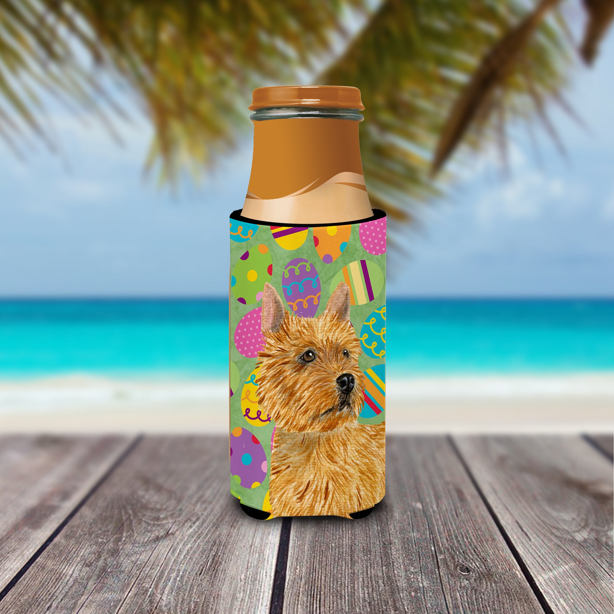 Norwich Terrier Easter Eggtravaganza Ultra Beverage Insulators for slim cans SS4844MUK.