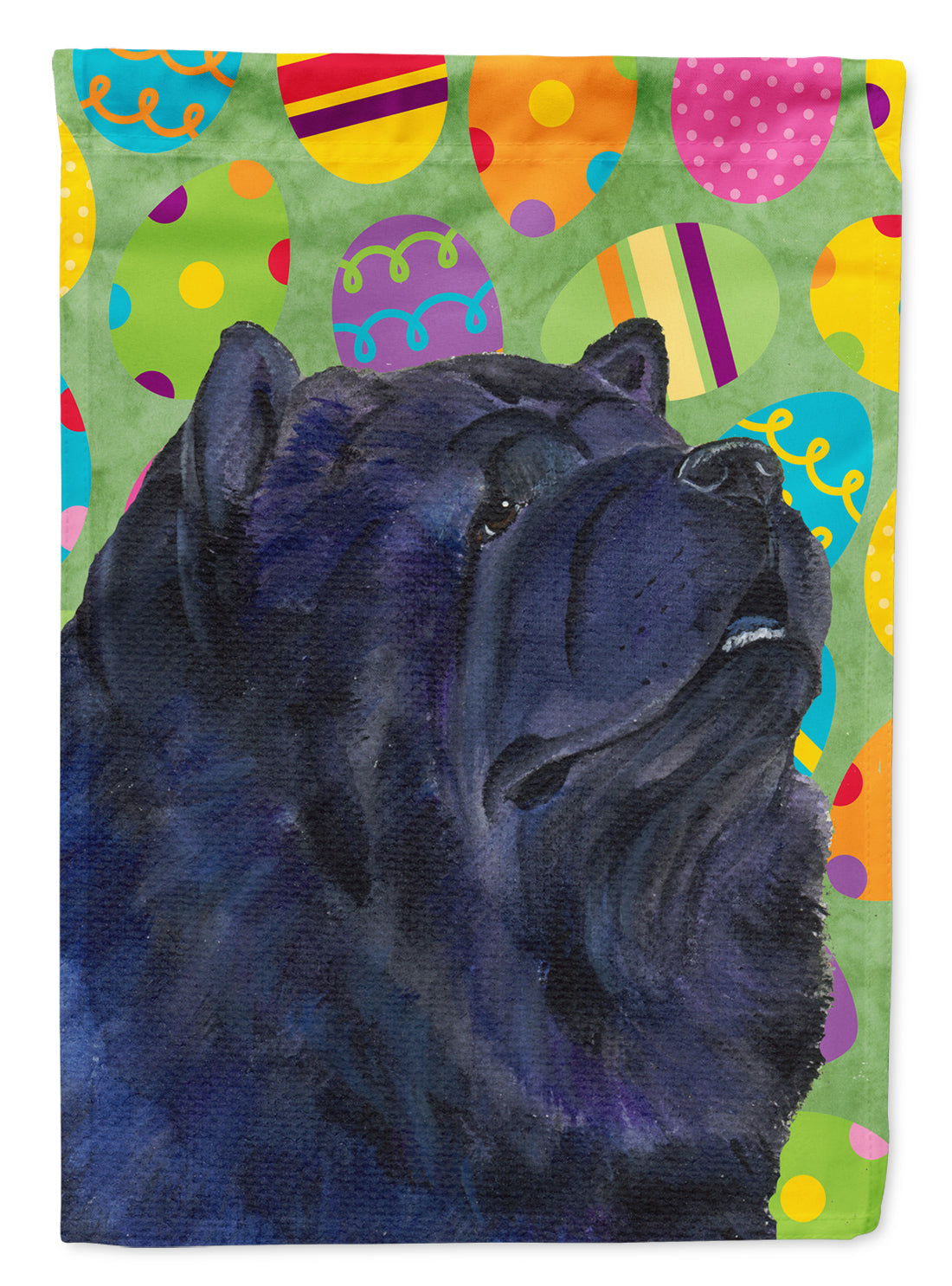 Chow Chow Easter Eggtravaganza Flag Canvas House Size