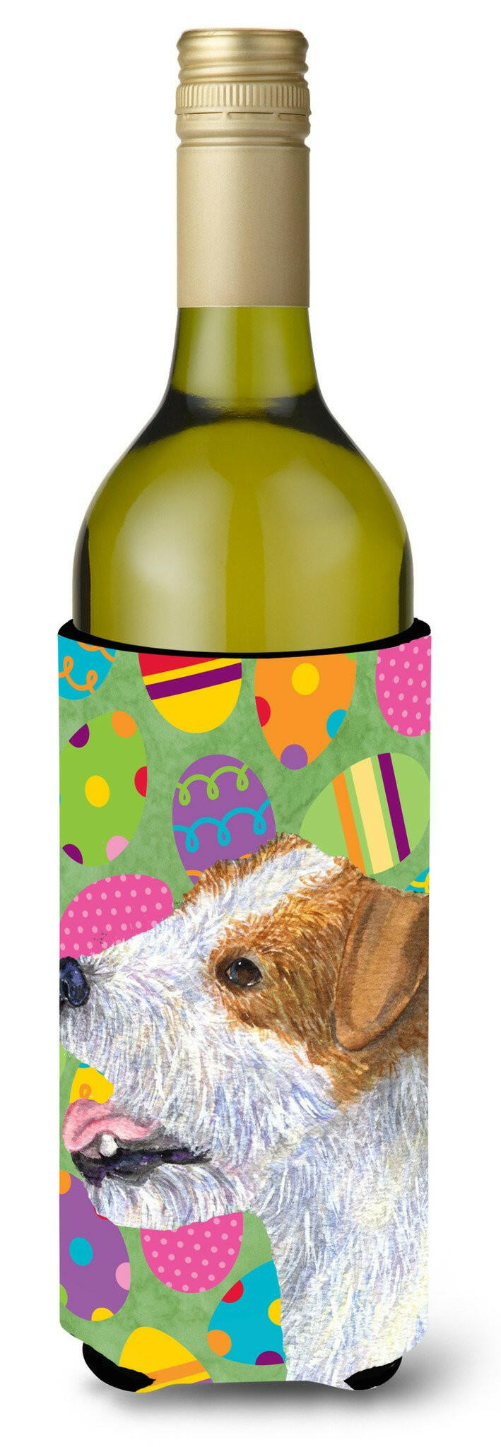 Jack Russell Terrier Easter Eggtravaganza Wine Bottle Beverage Insulator Beverage Insulator Hugger by Caroline&#39;s Treasures