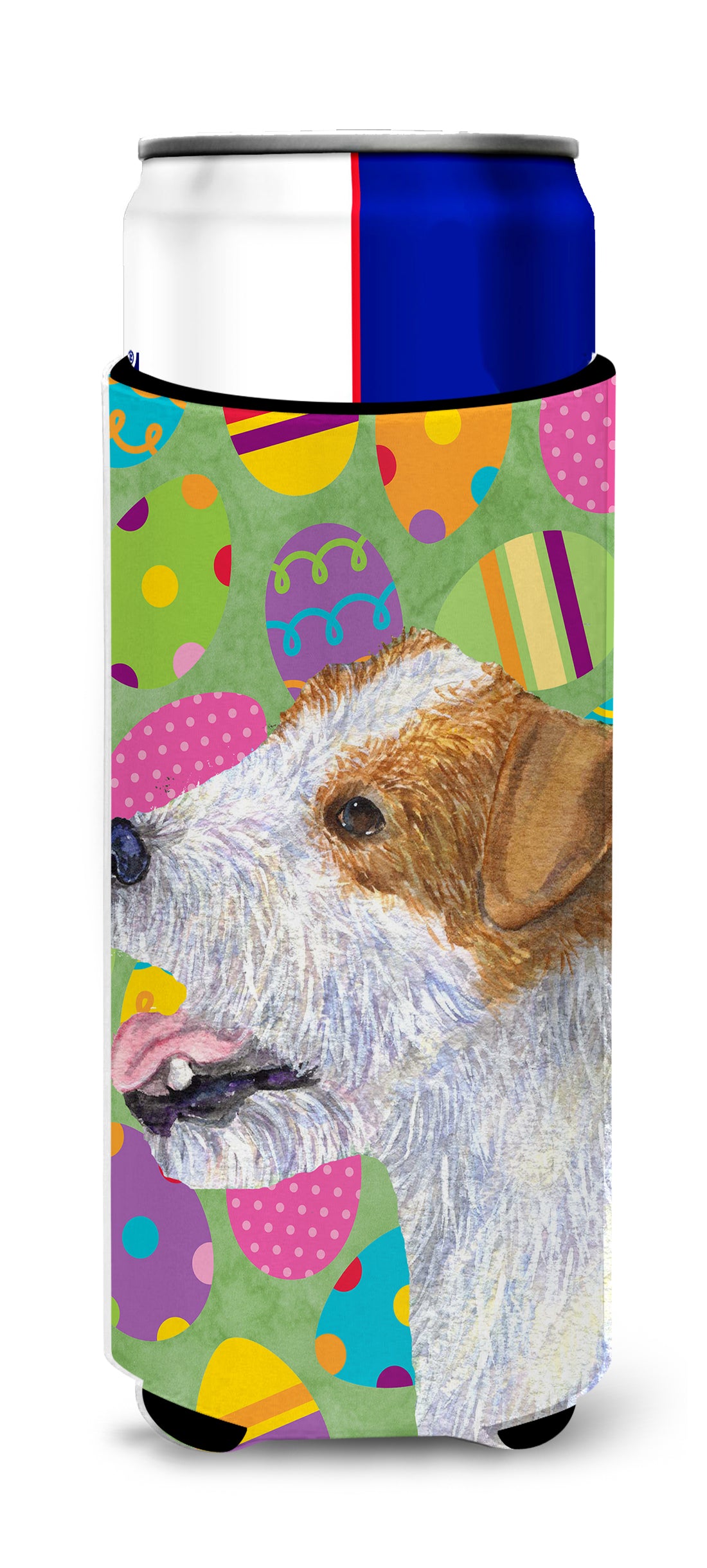 Jack Russell Terrier Easter Eggtravaganza Ultra Beverage Insulators for slim cans SS4849MUK