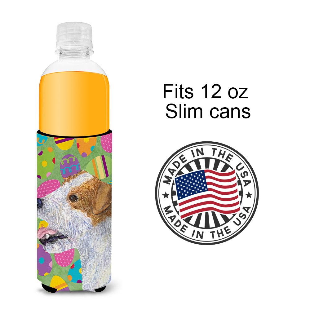 Jack Russell Terrier Easter Eggtravaganza Ultra Beverage Insulators for slim cans SS4849MUK.