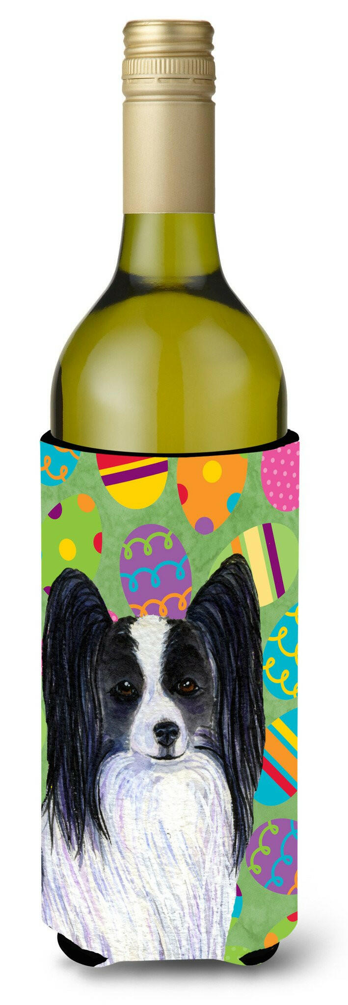 Papillon Easter Eggtravaganza Wine Bottle Beverage Insulator Beverage Insulator Hugger SS4850LITERK by Caroline&#39;s Treasures