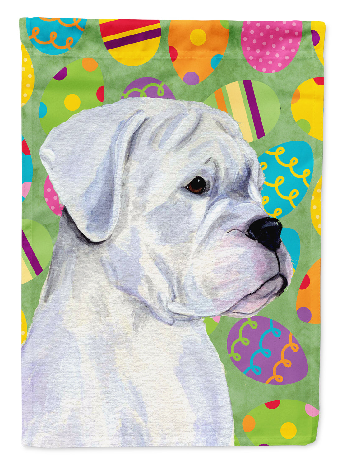 Boxer Easter Eggtravaganza Flag Canvas House Size