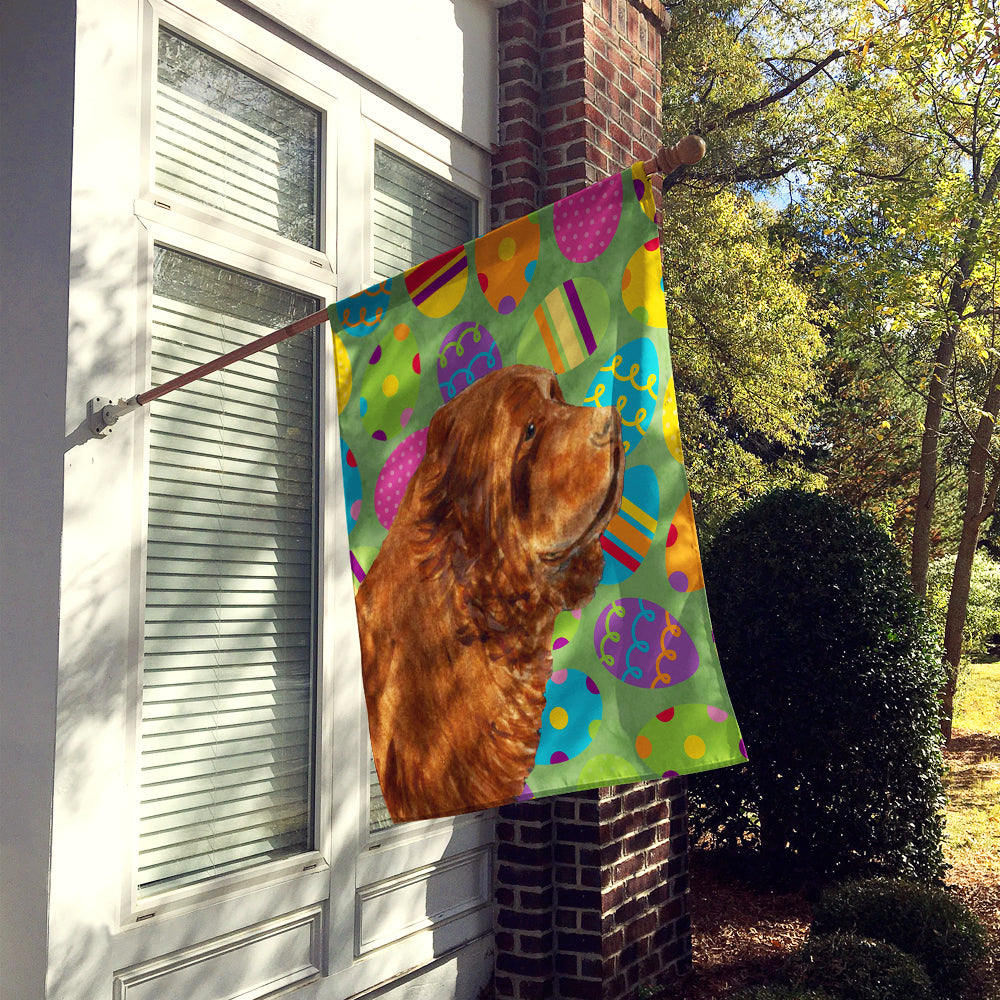 Sussex Spaniel Easter Eggtravaganza Flag Canvas House Size  the-store.com.