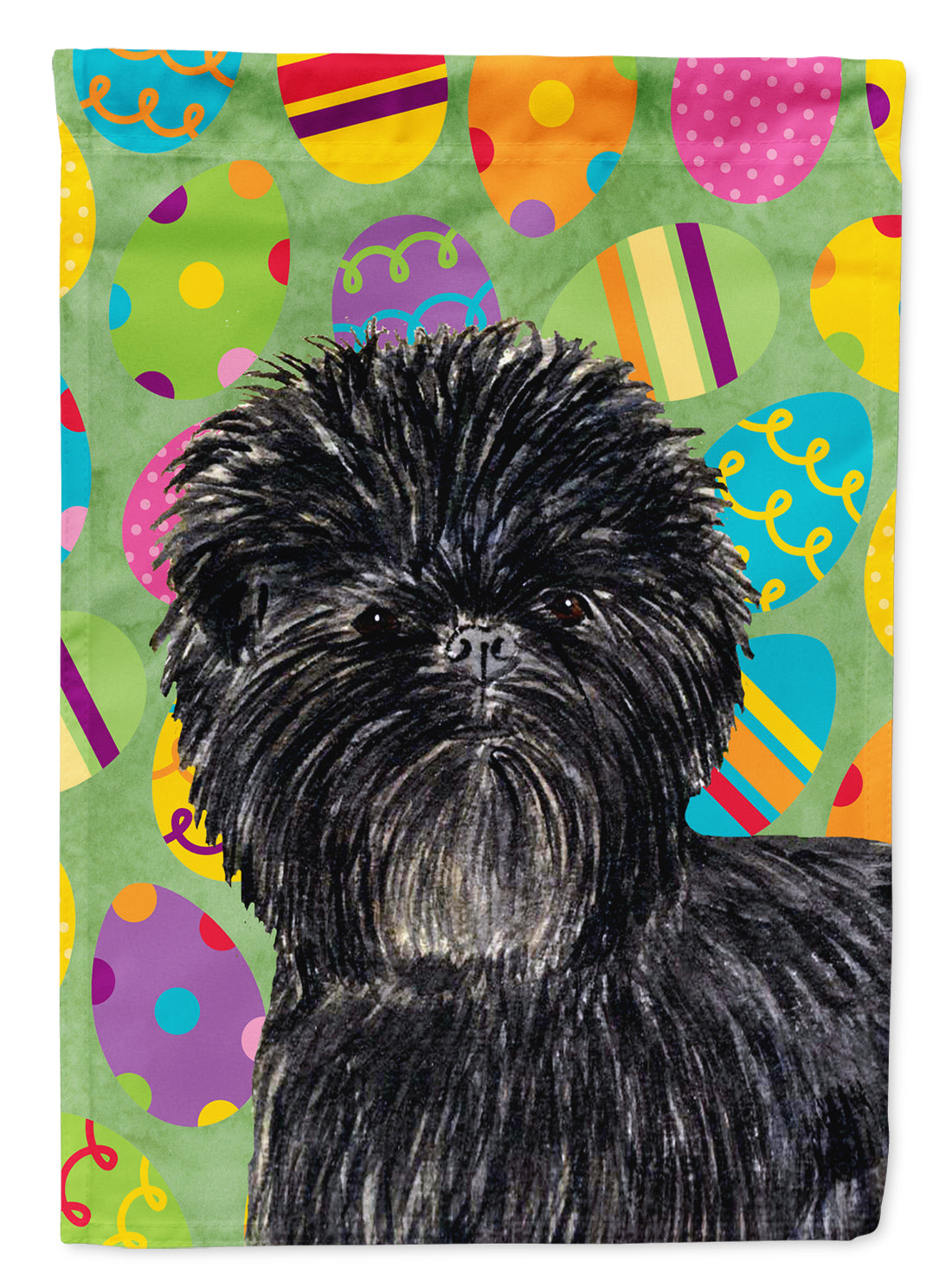 Affenpinscher Easter Eggtravaganza Flag Canvas House Size  the-store.com.