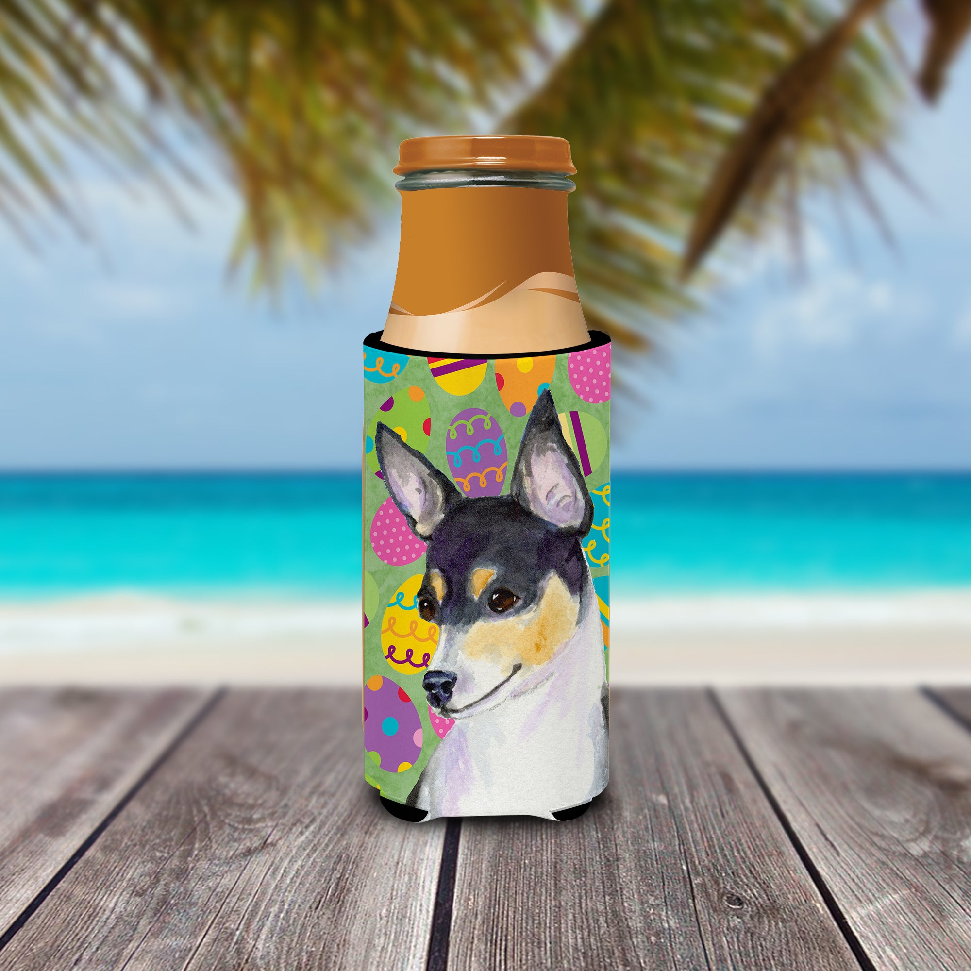 Chihuahua Easter Eggtravaganza Ultra Beverage Insulators for slim cans SS4863MUK.