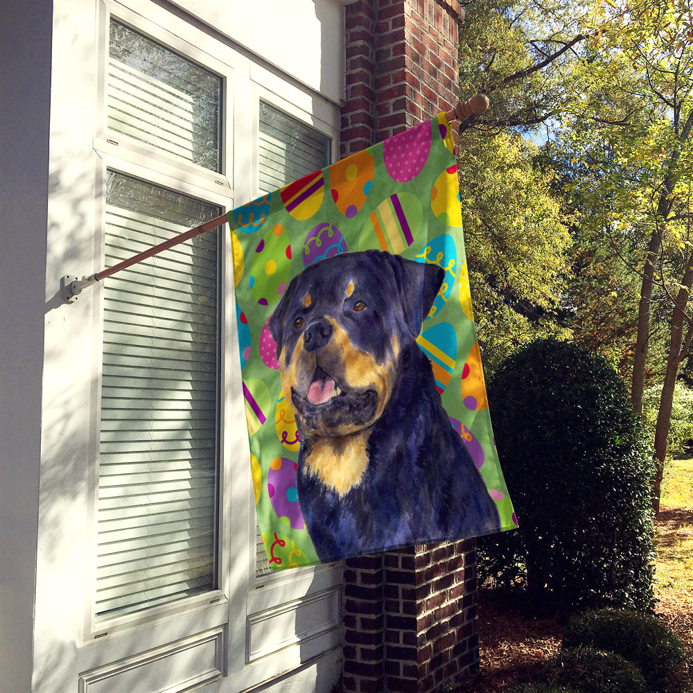 Rottweiler Easter Eggtravaganza Flag Canvas House Size