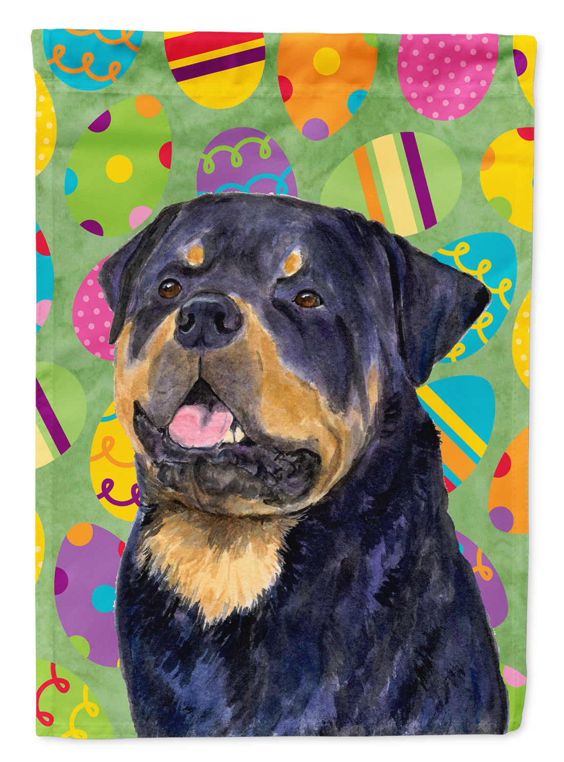 Rottweiler Easter Eggtravaganza Flag Garden Size  the-store.com.