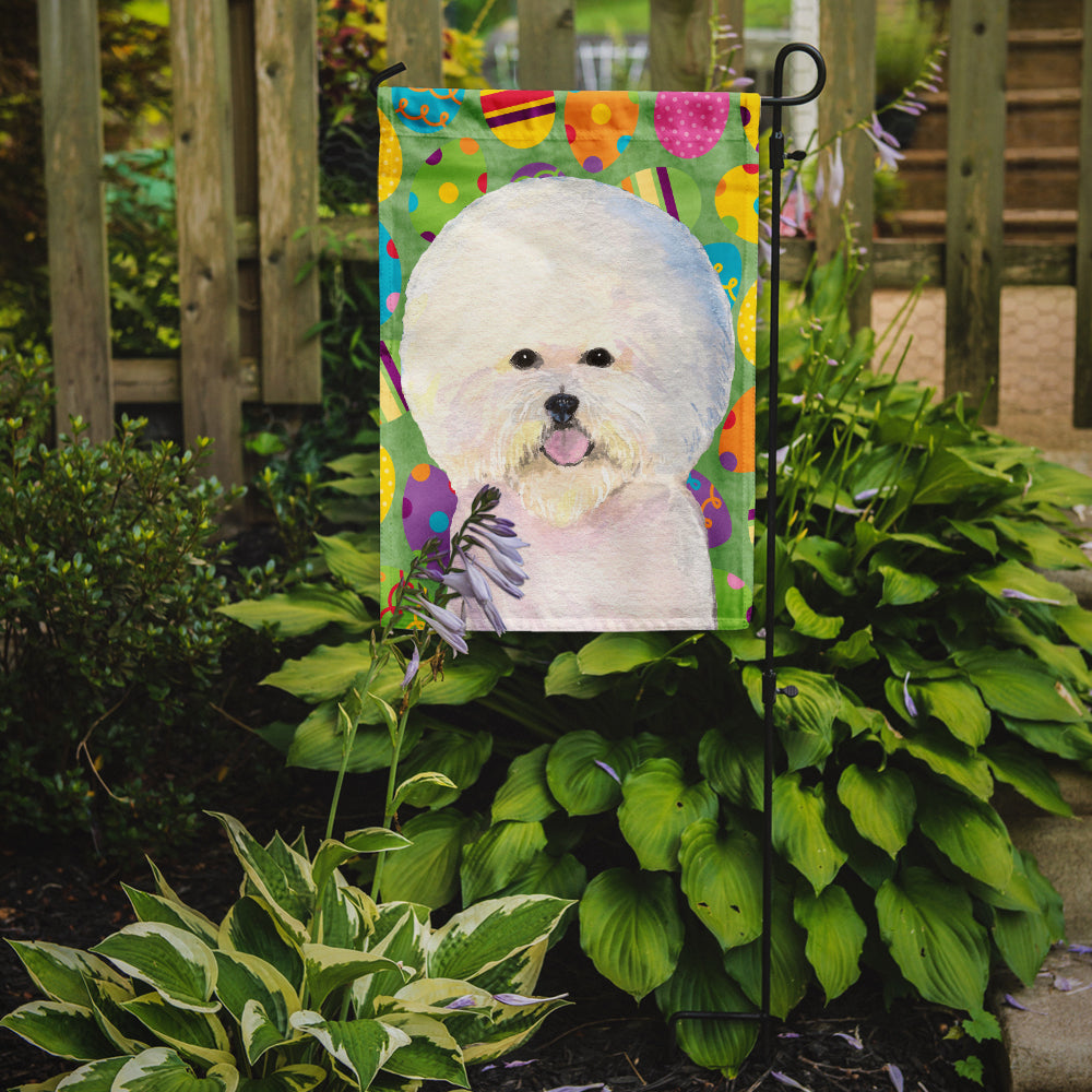 Bichon Frise Easter Eggtravaganza Flag Garden Size  the-store.com.