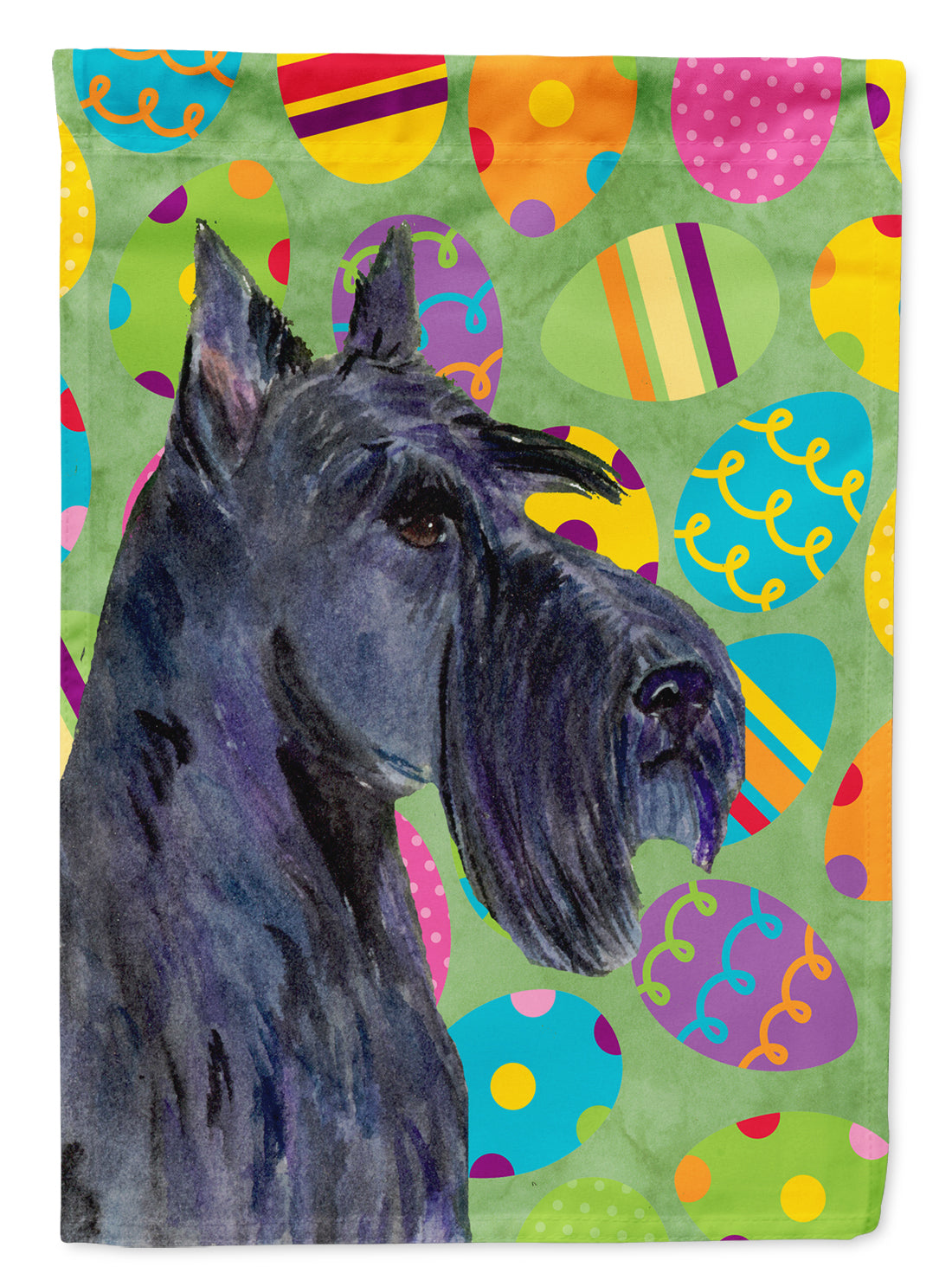 Scottish Terrier Easter Eggtravaganza Flag Canvas House Size  the-store.com.