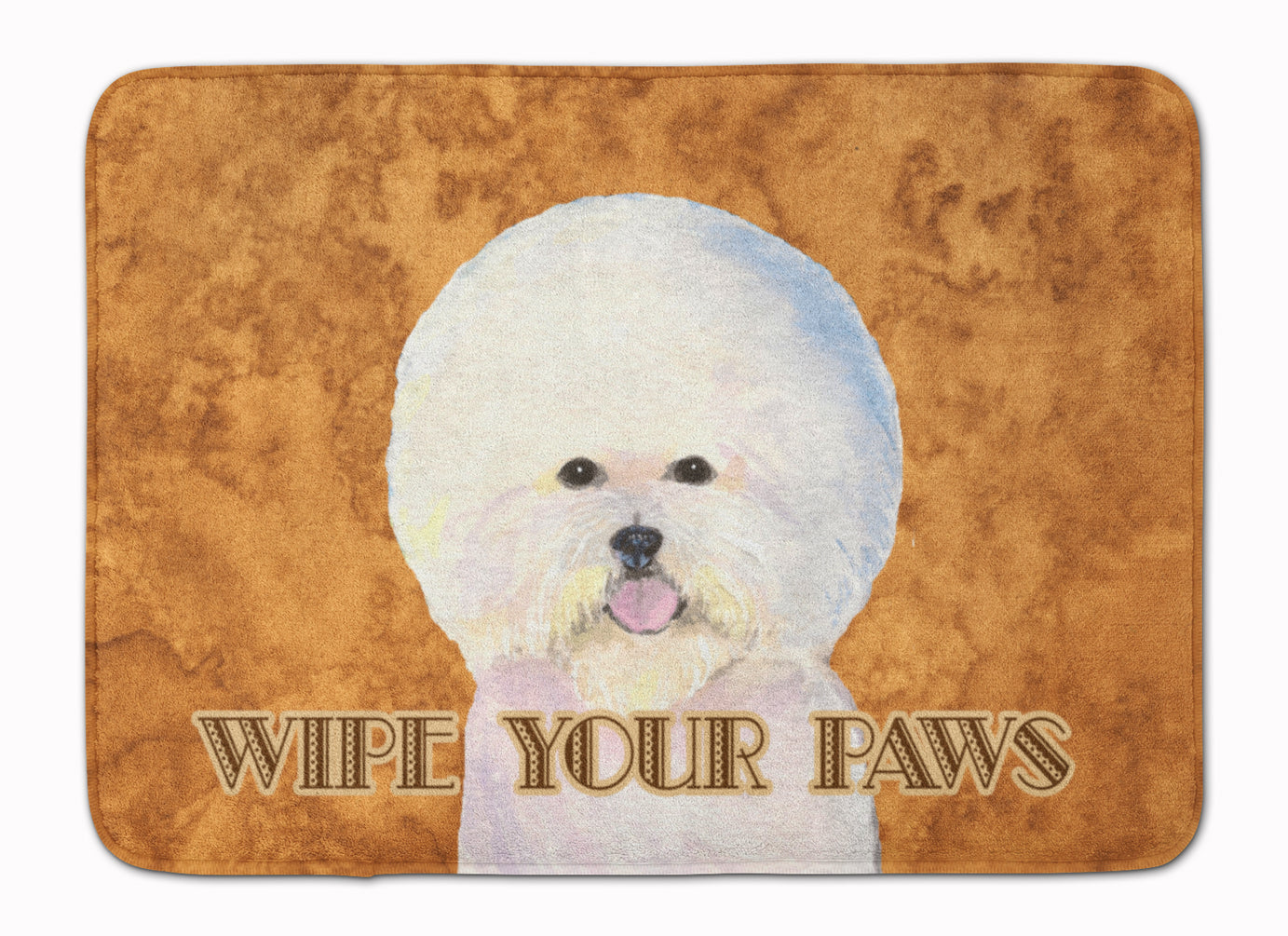 Bichon Frise Wipe your Paws Machine Washable Memory Foam Mat SS4878RUG - the-store.com