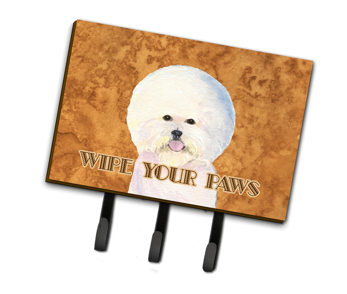 Bichon Frise Wipe your Paws Leash or Key Holder