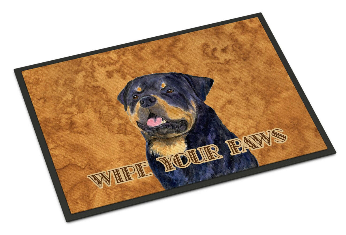 Rottweiler Wipe your Paws Indoor or Outdoor Mat 24x36 SS4880JMAT - the-store.com