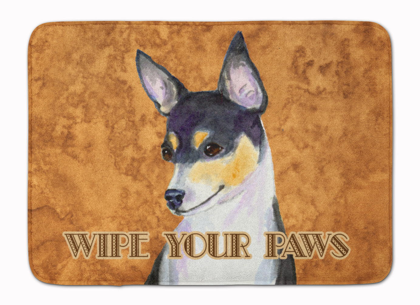 Toy Fox Terrier Wipe your Paws Machine Washable Memory Foam Mat SS4882RUG - the-store.com