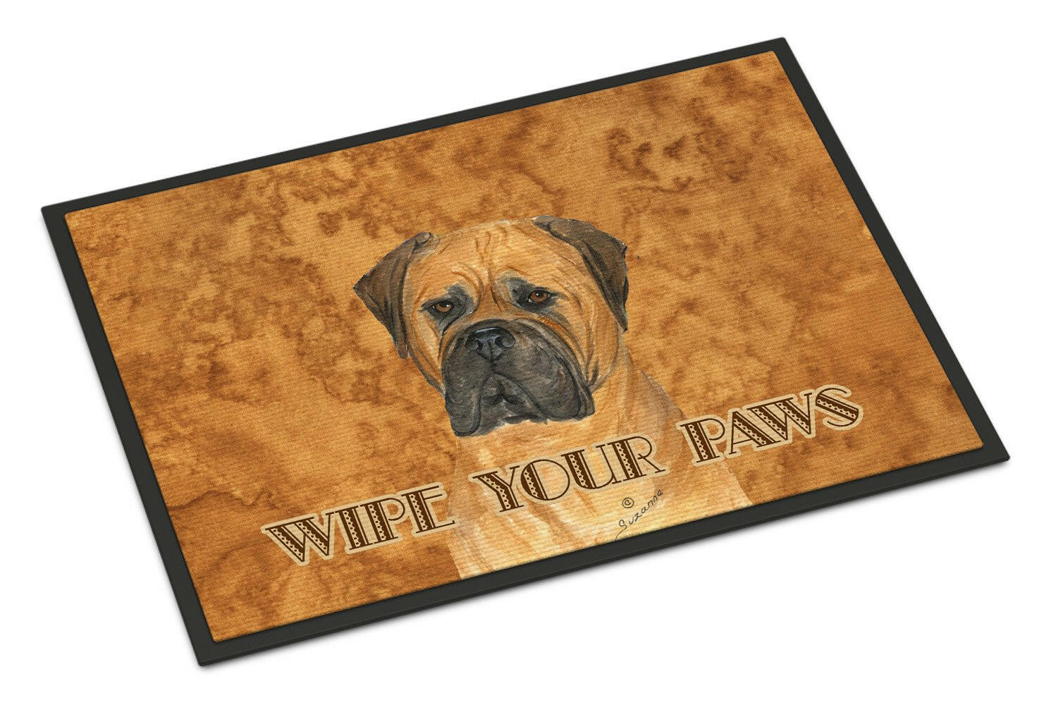 Bullmastiff Wipe your Paws Indoor or Outdoor Mat 18x27 SS4883MAT - the-store.com
